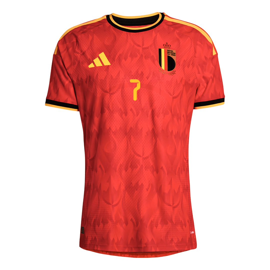 DE BRUYNE #7 Belgique Domicile Maillot - Coupe du Monde 2026 Rouge Joueur