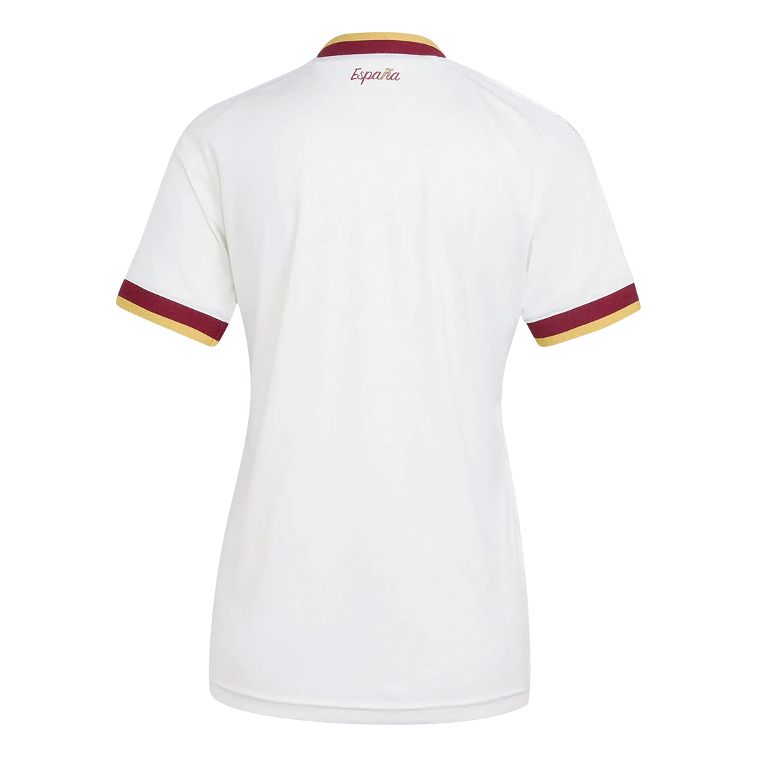 Vente Flash Femme Espagne Extérieur Maillot - Coupe du Monde 2026 Blanc