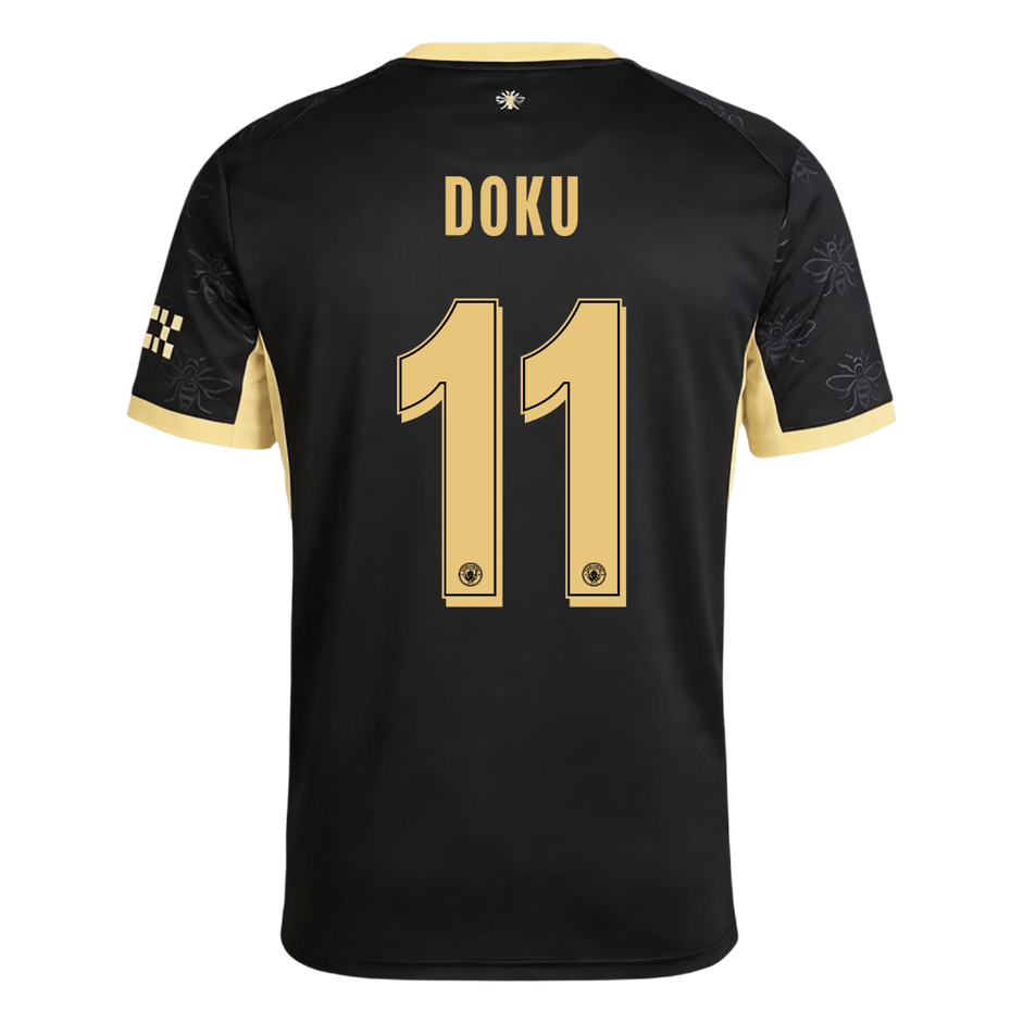 DOKU #11 Manchester City Extérieur Maillot 2026/27 Noir - UCL