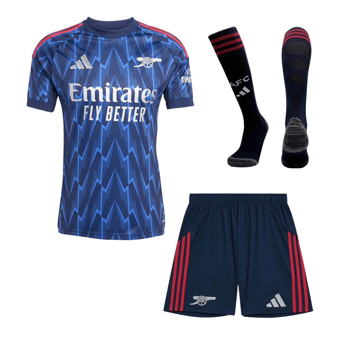 Vente Flash Arsenal Extérieur Maillot Kit 2025/26 Bleu