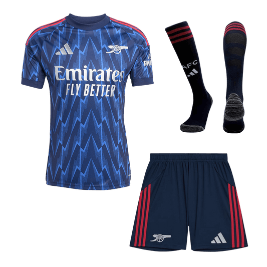 Vente Flash Arsenal Extérieur Maillot Kit 2025/26 Bleu