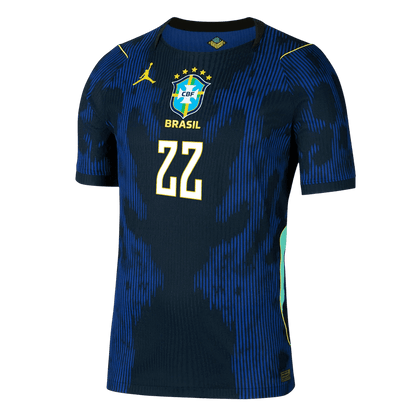 JOÃO PEDRO #22 Brésil Extérieur Maillot - Coupe du Monde 2026 Bleu marine Joueur