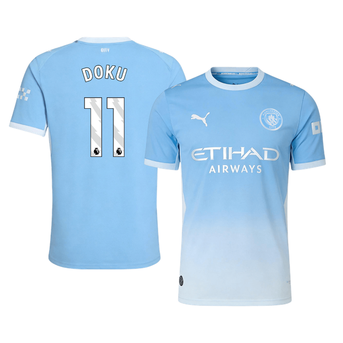 DOKU #11 Manchester City Domicile Maillot 2026/27 Bleu Joueur