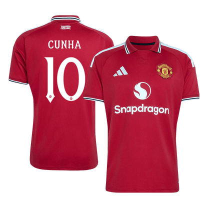 CUNHA #10 Manchester United Domicile Maillot 2026/27 Rouge - UCL
