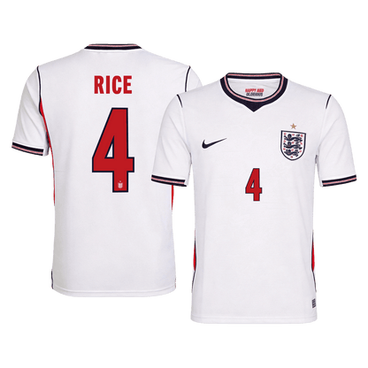 RICE #4 Angleterre Domicile Maillot - Coupe du Monde 2026 Blanc