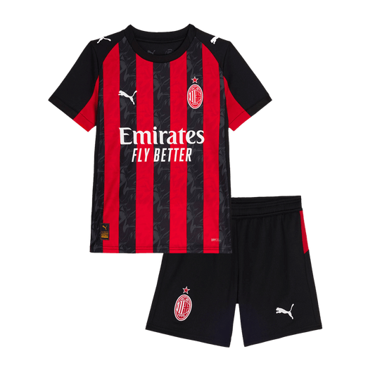 Vente Flash AC Milan Domicile Maillot Kit 2025/26 Enfant Rouge