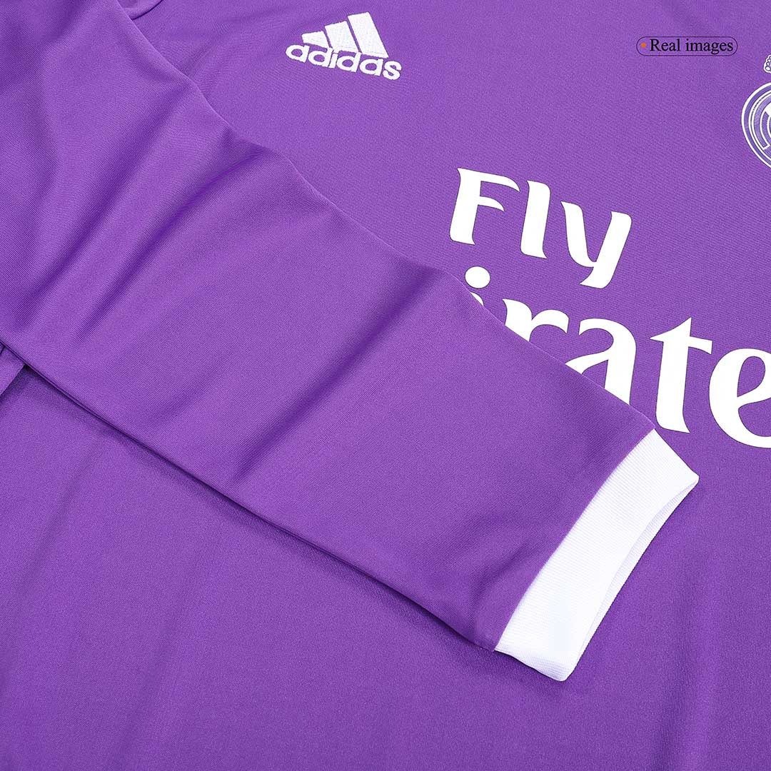SERGIO RAMOS #4 Retro Real Madrid Extérieur Maillot Manches Longues 2016/17