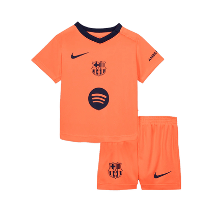Barcelone Third Maillot Kit 2025/26 Junior Orange