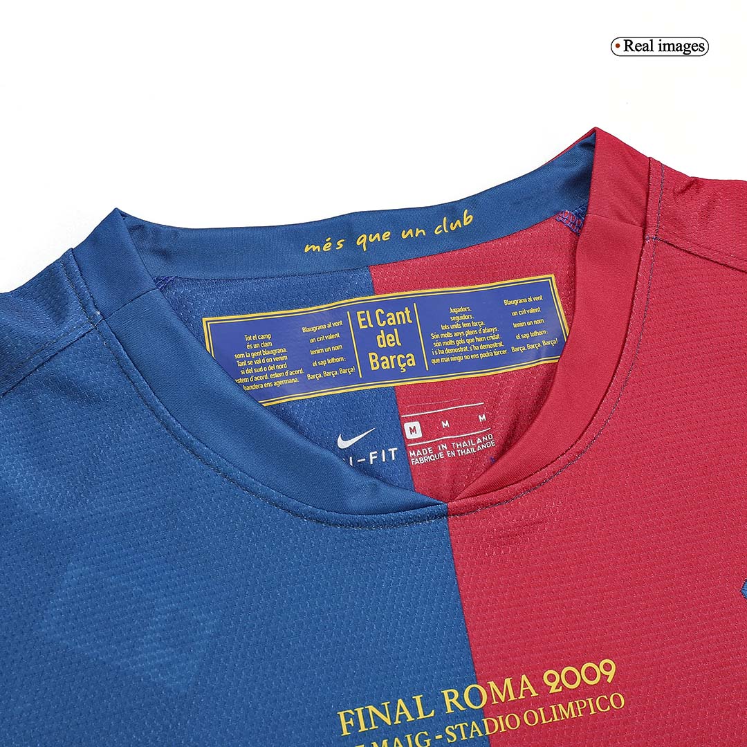 Retro Barcelone Domicile Maillot Manches Longues 2008/09 - UCL Final
