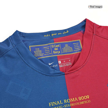 Retro Barcelone Domicile Maillot Manches Longues 2008/09 - UCL Final