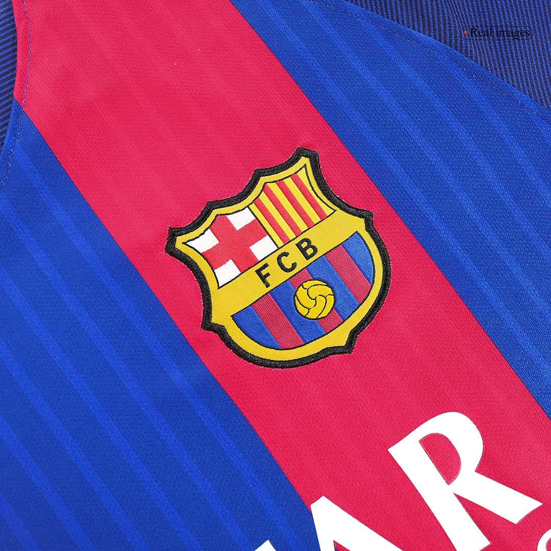 Retro MESSI #10 Barcelone Domicile Maillot 2016/17 Rouge&Bleu