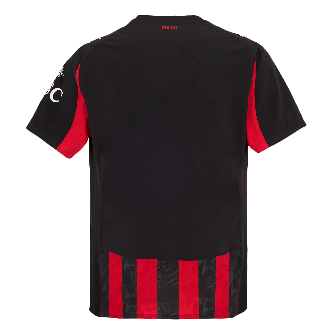 AC Milan Domicile Maillot 2025/26 Red&Black Authentique Grande Taille