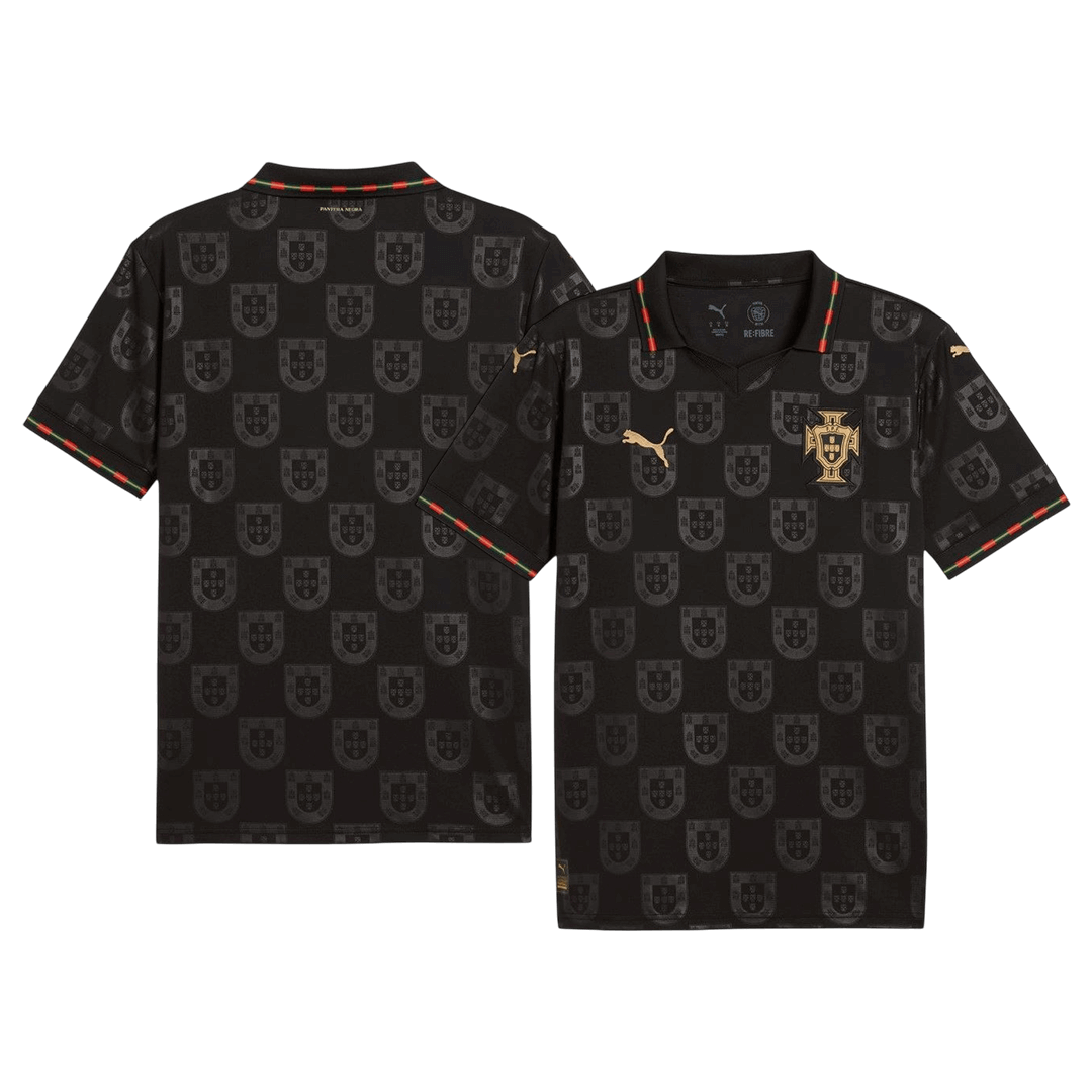 Portugal Maillot Coupe du Monde 2026 Noir Grande Taille