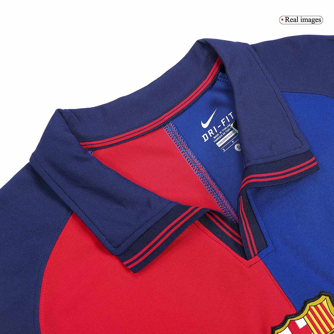 KLUIVERT #9 Retro Barcelona Domicile Maillot 1999/00-100th Anniversaire