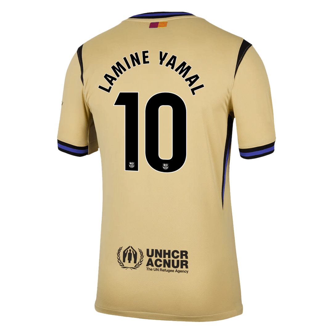 LAMINE YAMAL #10 Barcelone Extérieur Maillot 2025/26 Jaune