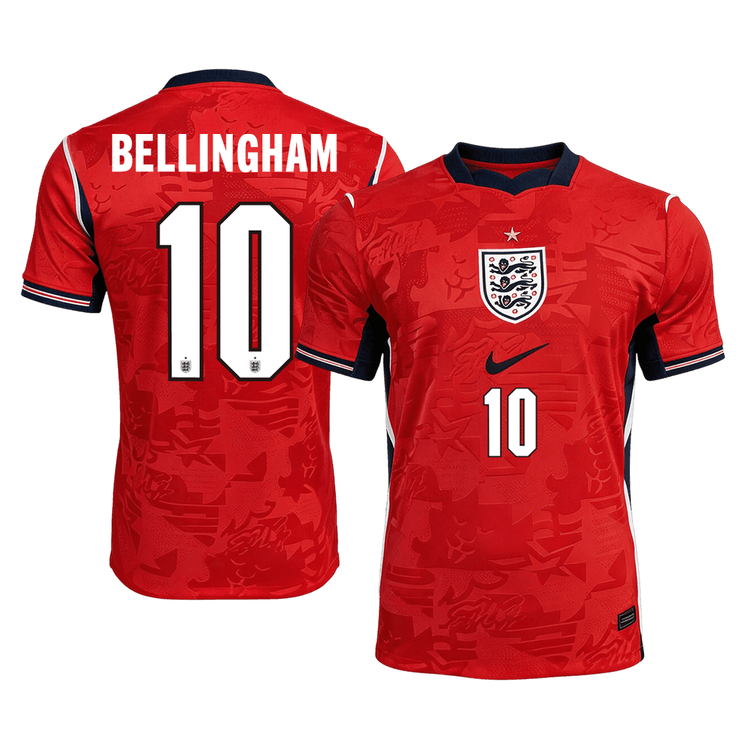 BELLINGHAM #10 Angleterre Extérieur Maillot - Coupe du Monde 2026 Rouge Joueur