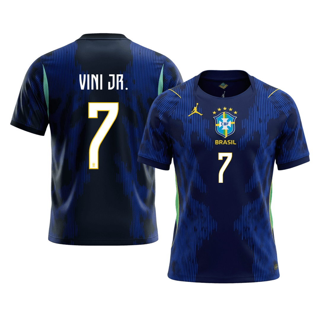 VINI JR. #7 Brésil Extérieur Maillot - Coupe du Monde 2026 Bleu marine