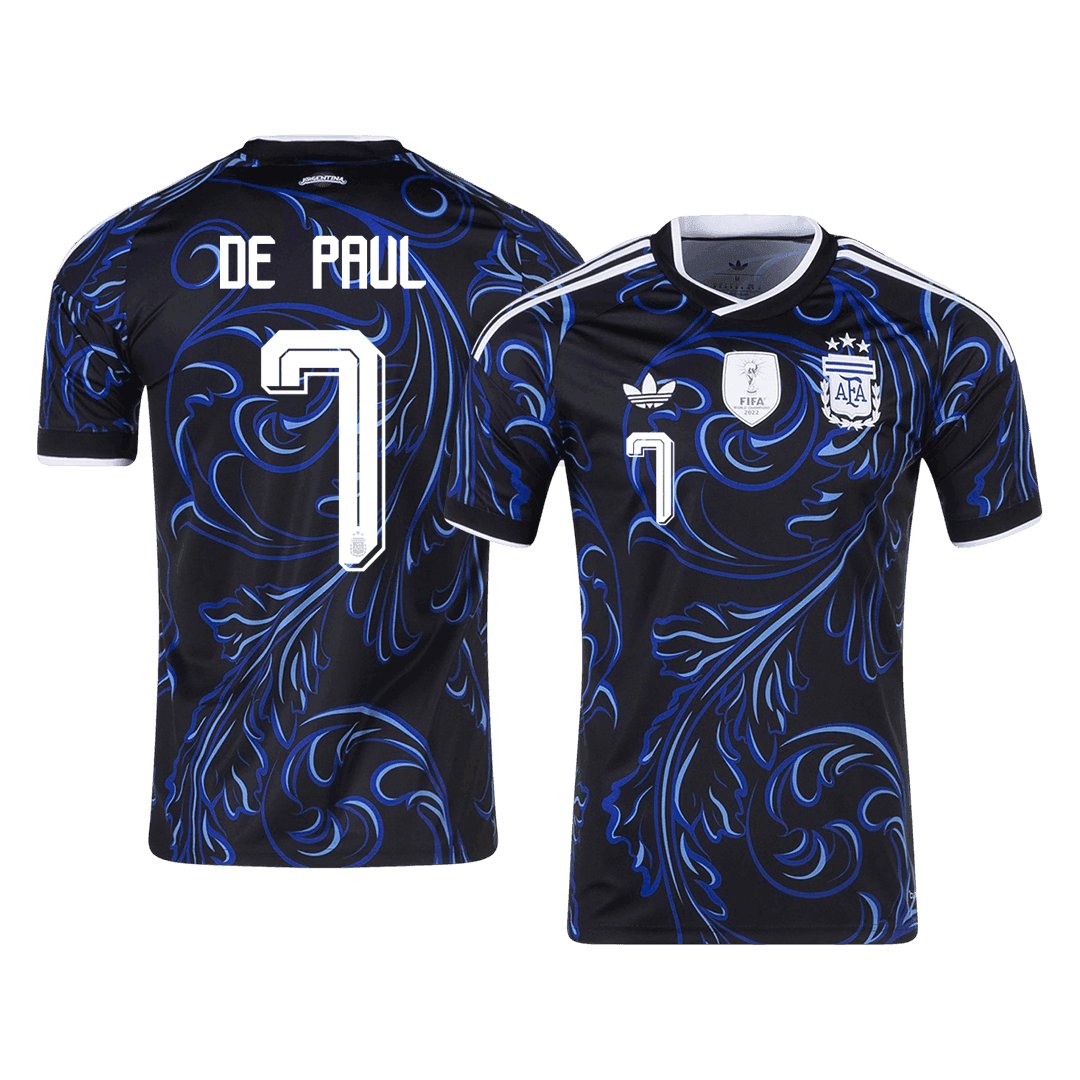 DE PAUL #7 Argentine Extérieur Maillot - Coupe du Monde 2026 Noir