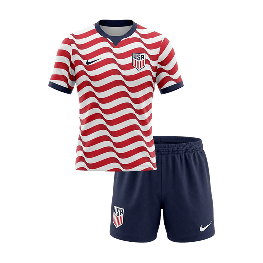 États-Unis Domicile Maillot Kit - Coupe du Monde 2026 Rouge&Blanc