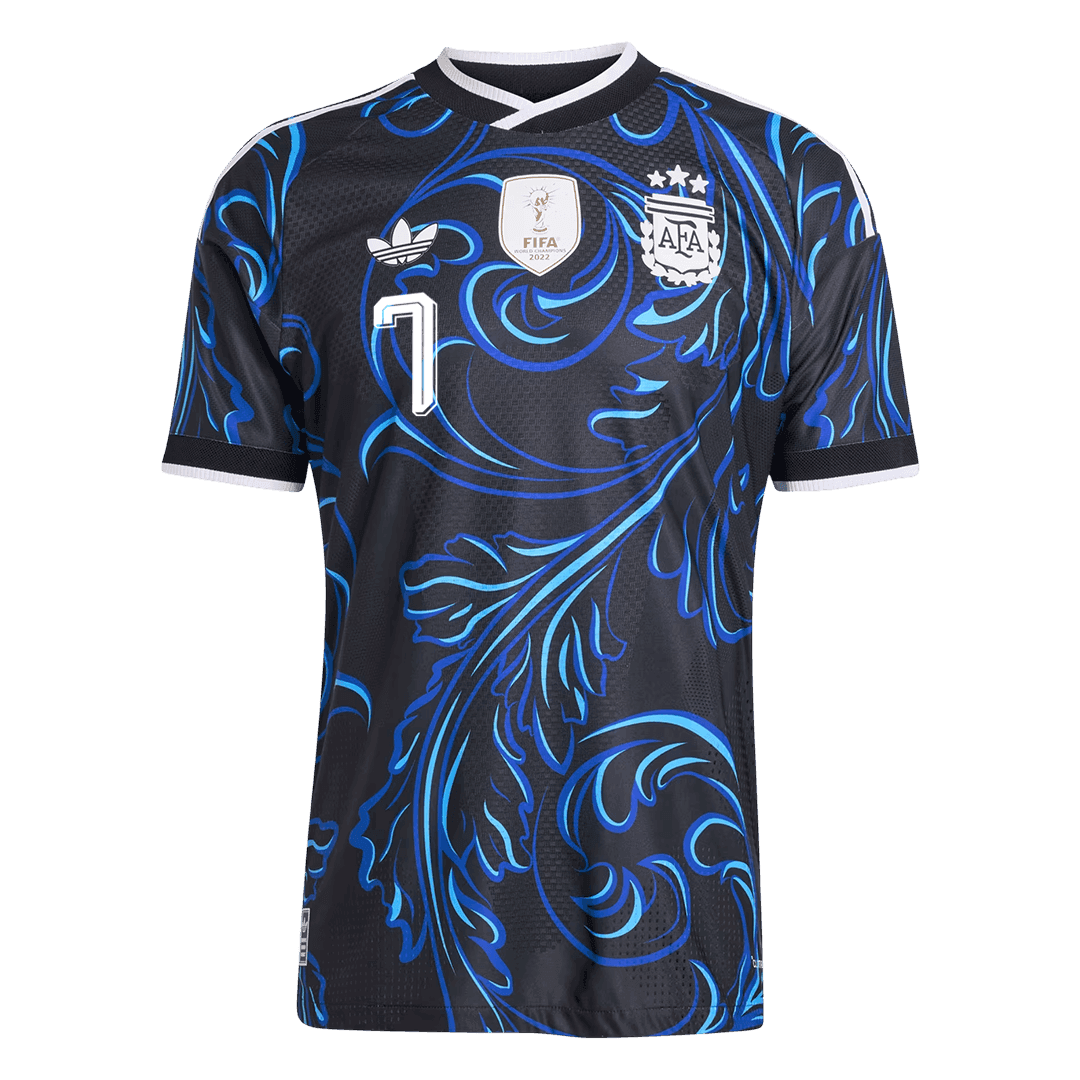 DE PAUL #7 Argentine Extérieur Maillot - Coupe du Monde 2026 Noir Joueur