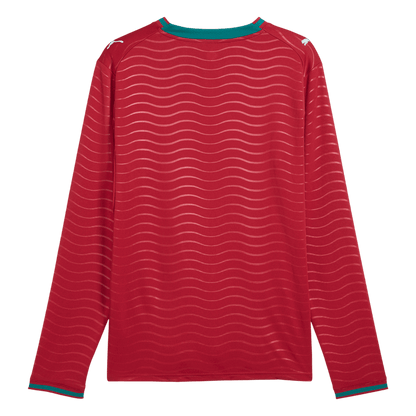 Portugal Domicile Maillot Manches Longues - Coupe du Monde 2026 Rouge Grande Taille