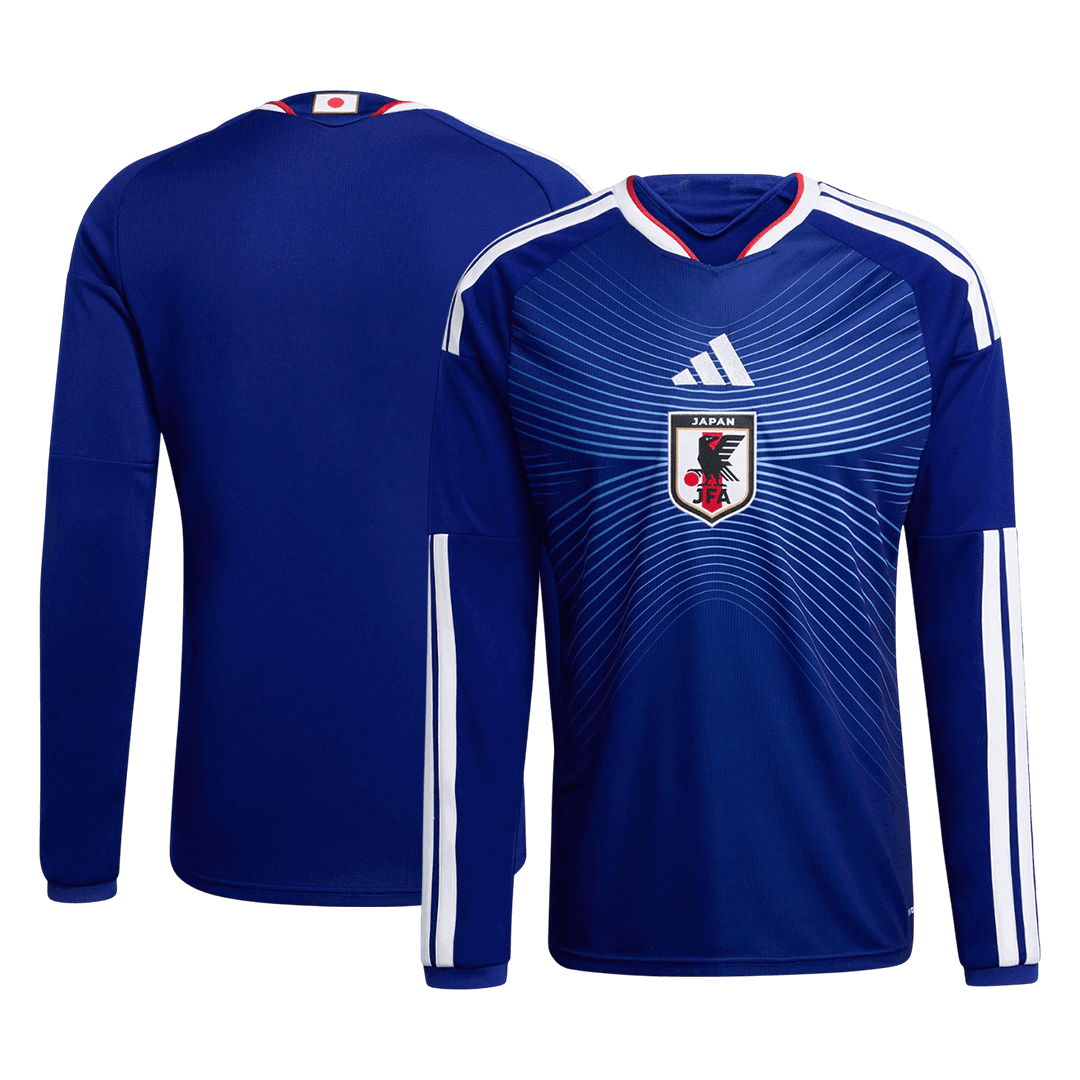 Japon Domicile Maillot Manches Longues - Coupe du Monde 2026 Bleu marine Grande Taille