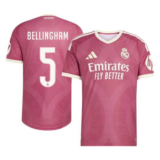 BELLINGHAM #5 Real Madrid Third Maillot 2026/27 Rose Joueur
