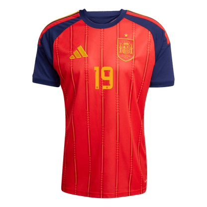 LAMINE YAMAL #19 Espagne Domicile Maillot - Coupe du Monde 2026 Rouge - Super