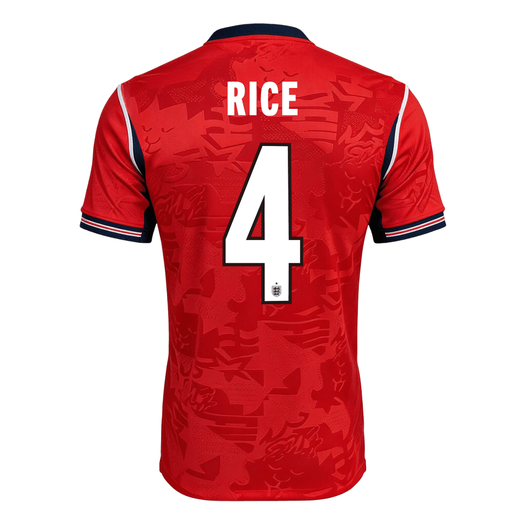 RICE #4 Angleterre Extérieur Maillot - Coupe du Monde 2026 Rouge