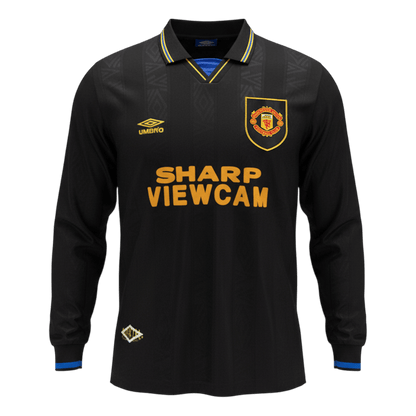 Retro Manchester United Extérieur Maillot Manches Longues 1993/94 Noir