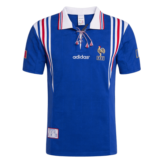 Retro France Domicile Maillot 1996 Bleu