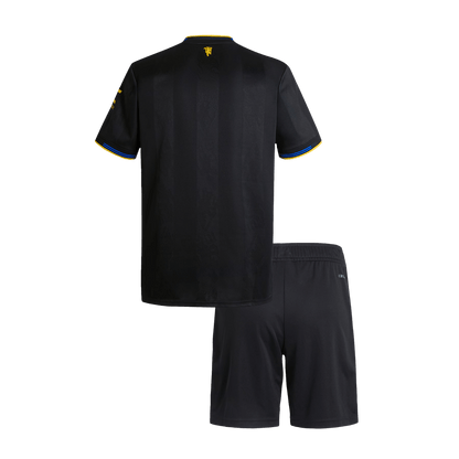 Manchester United Third Maillot Kit 2025/26 Junior Noir