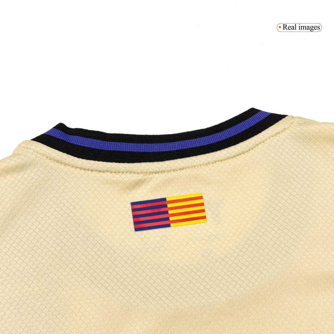 Barcelone Extérieur Maillot Kit 2025/26 Junior Jaune&Noir