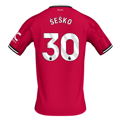 ŠEŠKO #30 Manchester United Domicile Maillot 2025/26 Rouge - Super