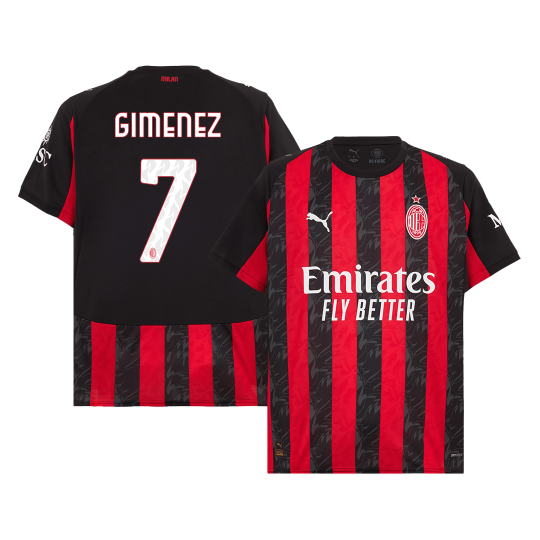 GIMENEZ #7 Milan AC Domicile Maillot 2025/26