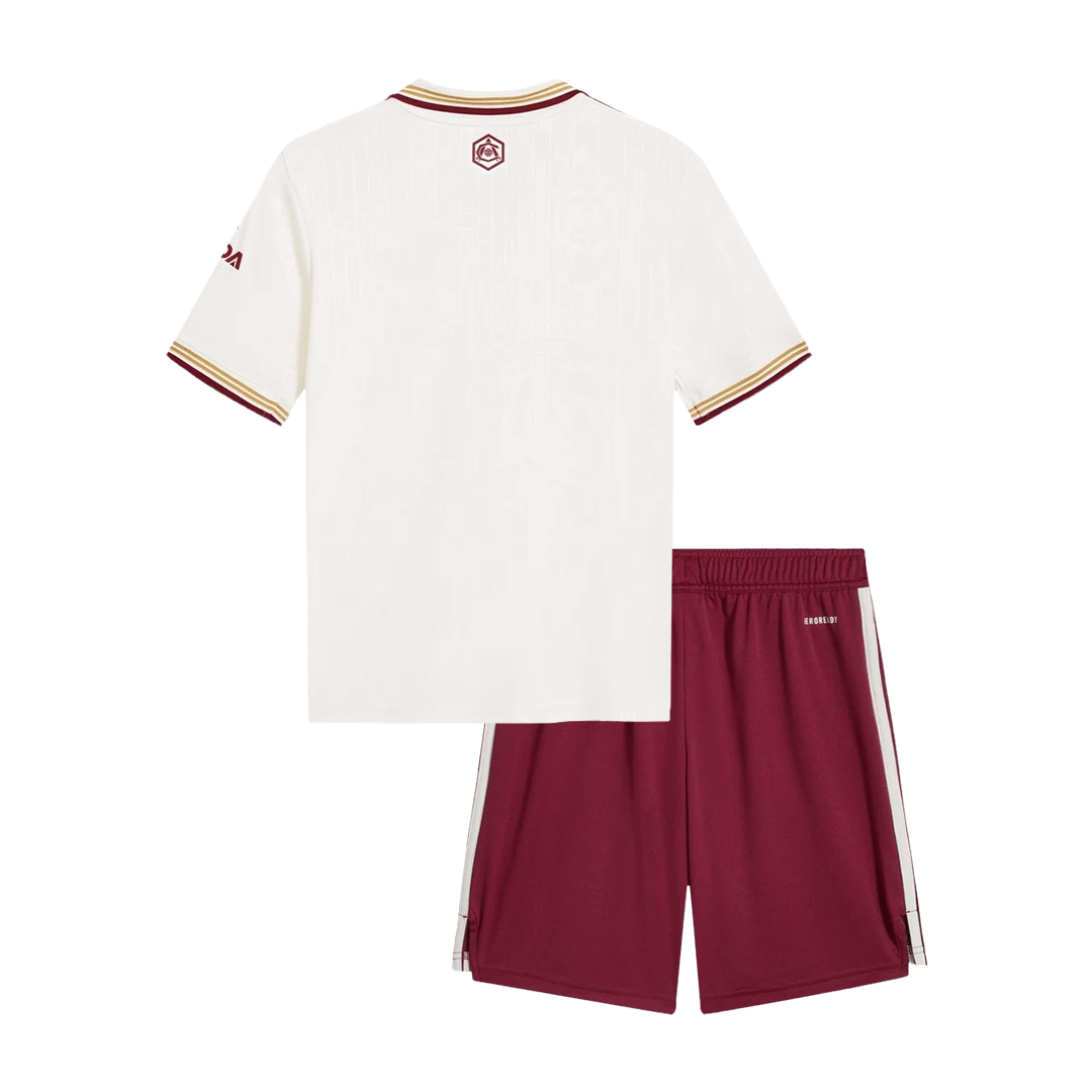 Vente Flash Arsenal Third Maillot Kit 2025/26 Enfant Blanc