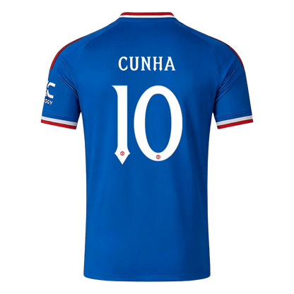 CUNHA #10 Manchester United Extérieur Maillot 2026/27 Bleu - UCL
