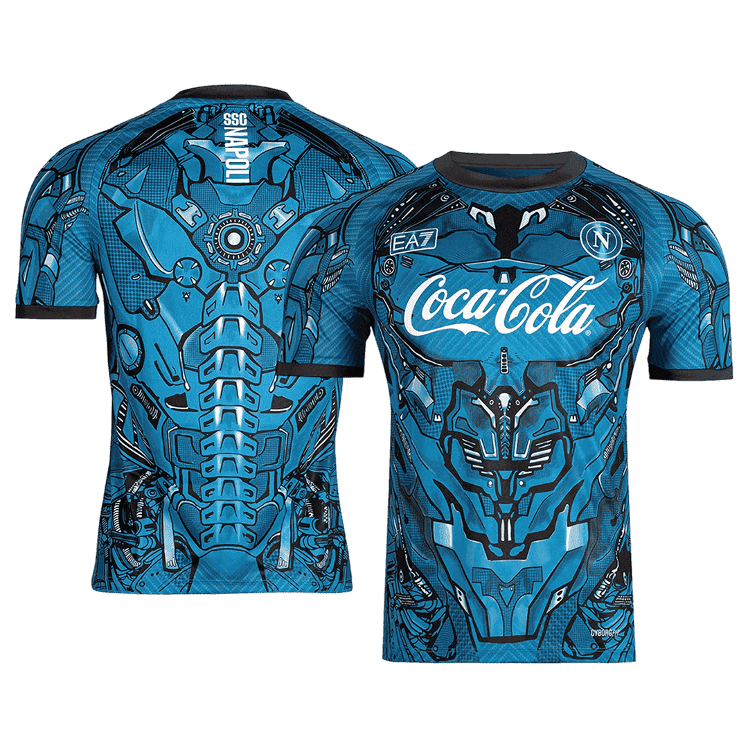 Naples Pre-Match Maillot 2025/26 Bleu Grande Taille