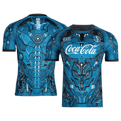 Naples Pre-Match Maillot 2025/26 Bleu Grande Taille