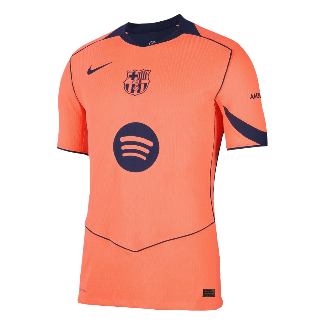 RASHFORD #14 Barcelone Third Maillot 2025/26 Orange Authentique - UCL