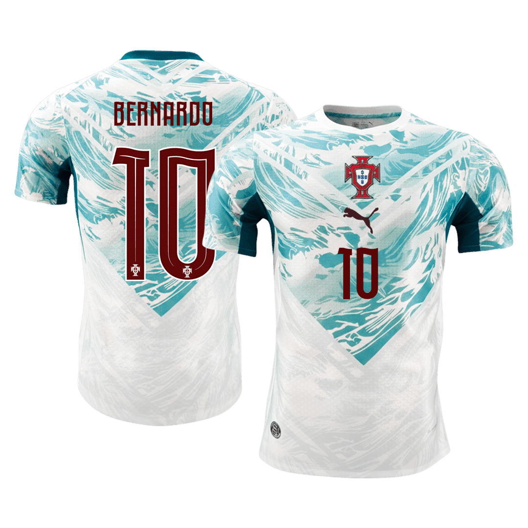 BERNARDO #10 Portugal Extérieur Maillot - Coupe du Monde 2026 White&Green Joueur