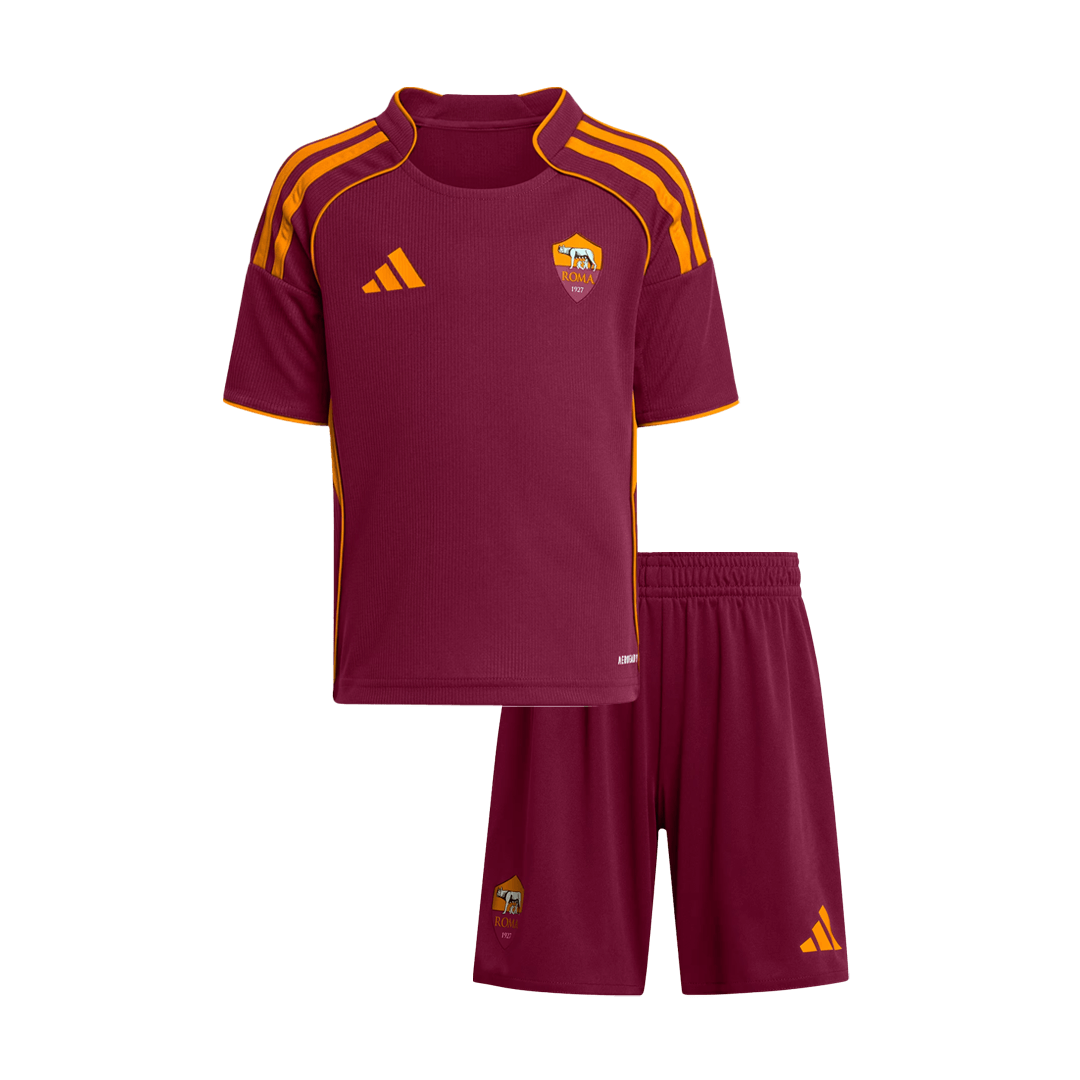 Vente Flash Roma Domicile Maillot Kit 2025/26 Enfant Rouge