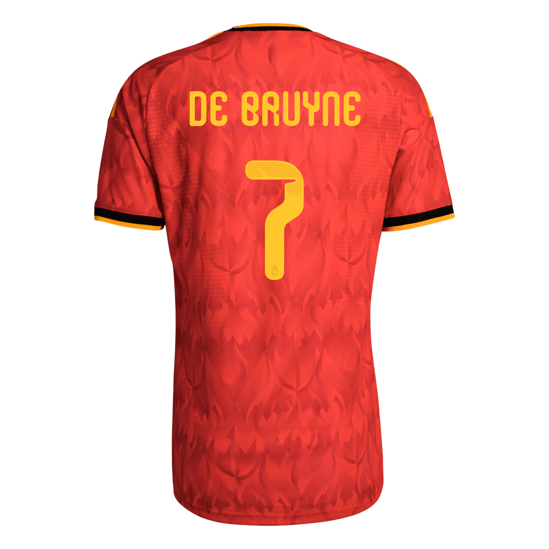 DE BRUYNE #7 Belgique Domicile Maillot - Coupe du Monde 2026 Rouge Joueur