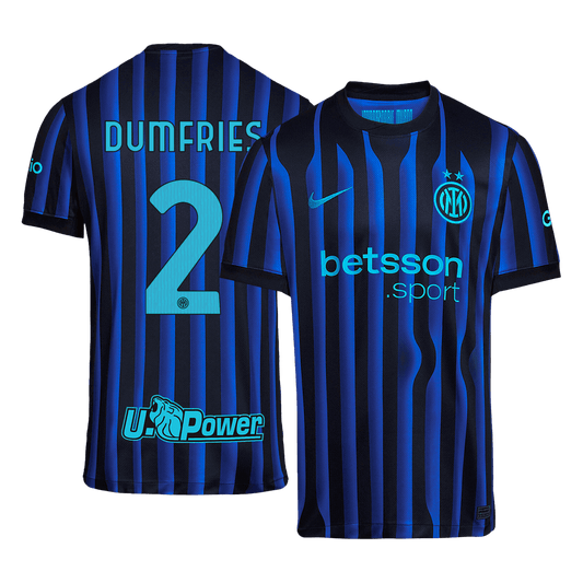 DUMFRIES #2 Inter Milan Domicile Maillot 2025/26 Blue&Black