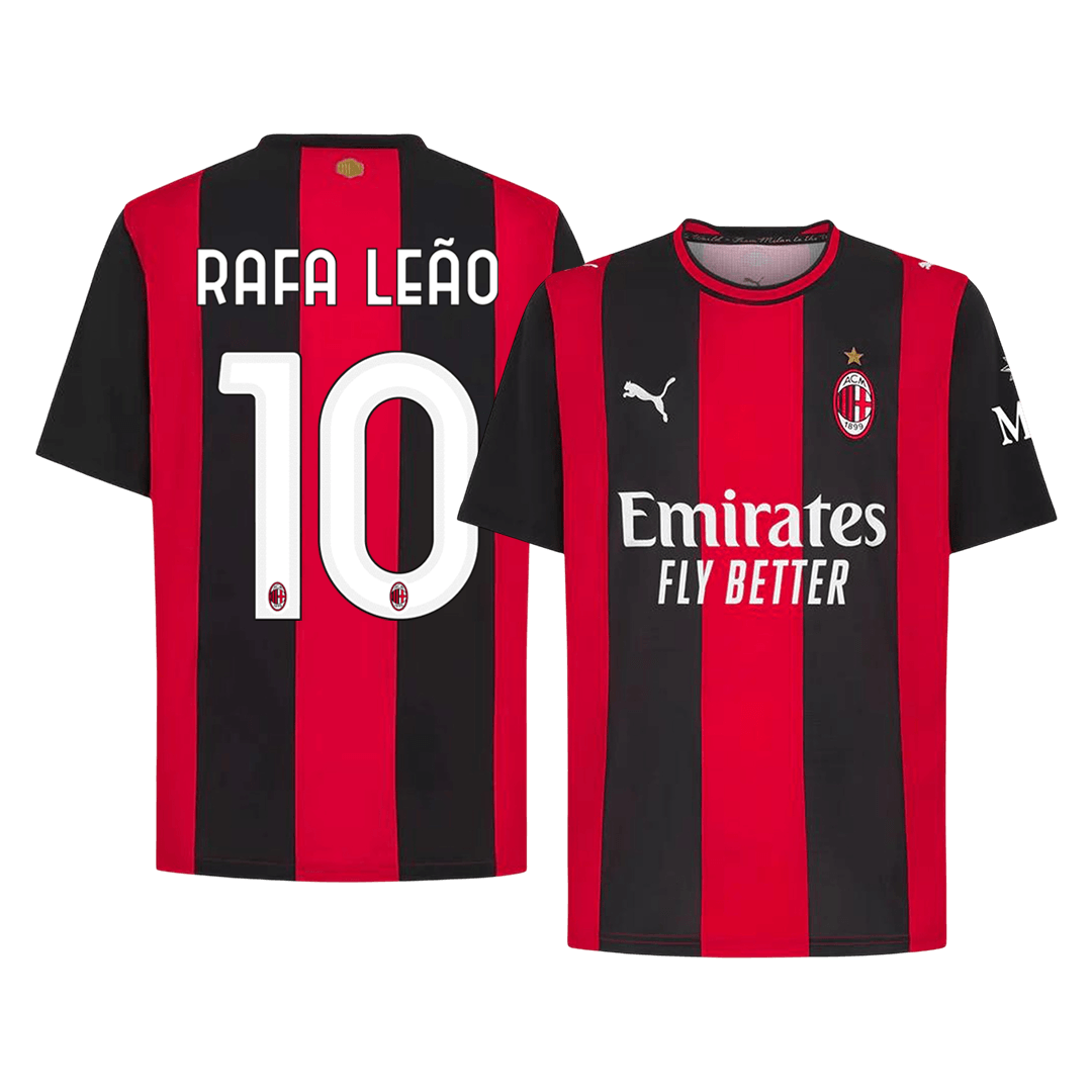 RAFA LEÃO #10 AC Milan Domicile Maillot 2026/27 Rouge&Noir