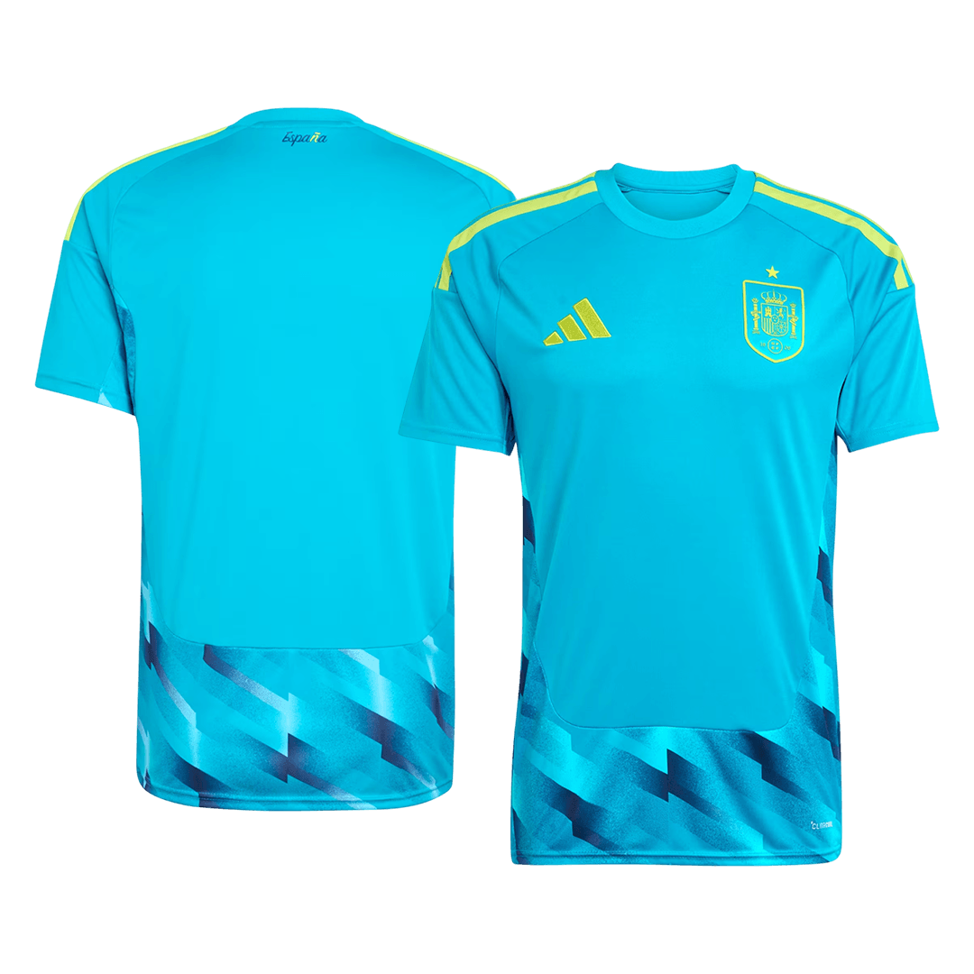 Espagne Gardien Maillot - Coupe du Monde 2026 Bleu Grande Taille