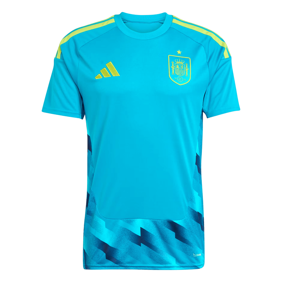Espagne Gardien Maillot - Coupe du Monde 2026 Bleu Grande Taille
