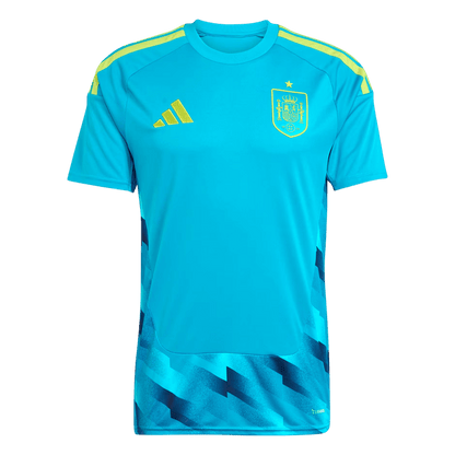 Espagne Gardien Maillot - Coupe du Monde 2026 Bleu Grande Taille