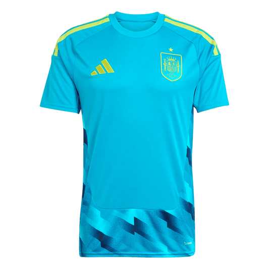 Espagne Gardien Maillot - Coupe du Monde 2026 Bleu Grande Taille