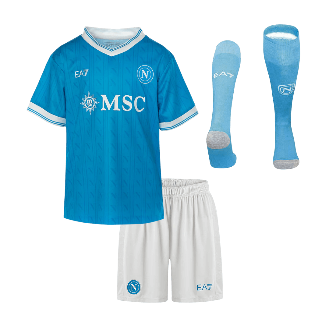 Vente Flash Naples Domicile Maillot Kit 2025/26 Enfant Bleu